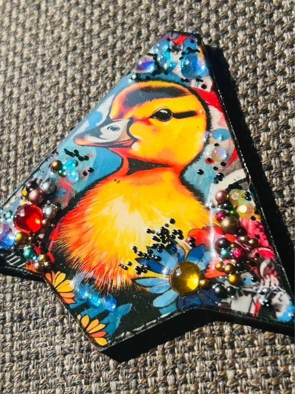 Grande pingente de pato florido ou acessório para criação de joias – photo 3